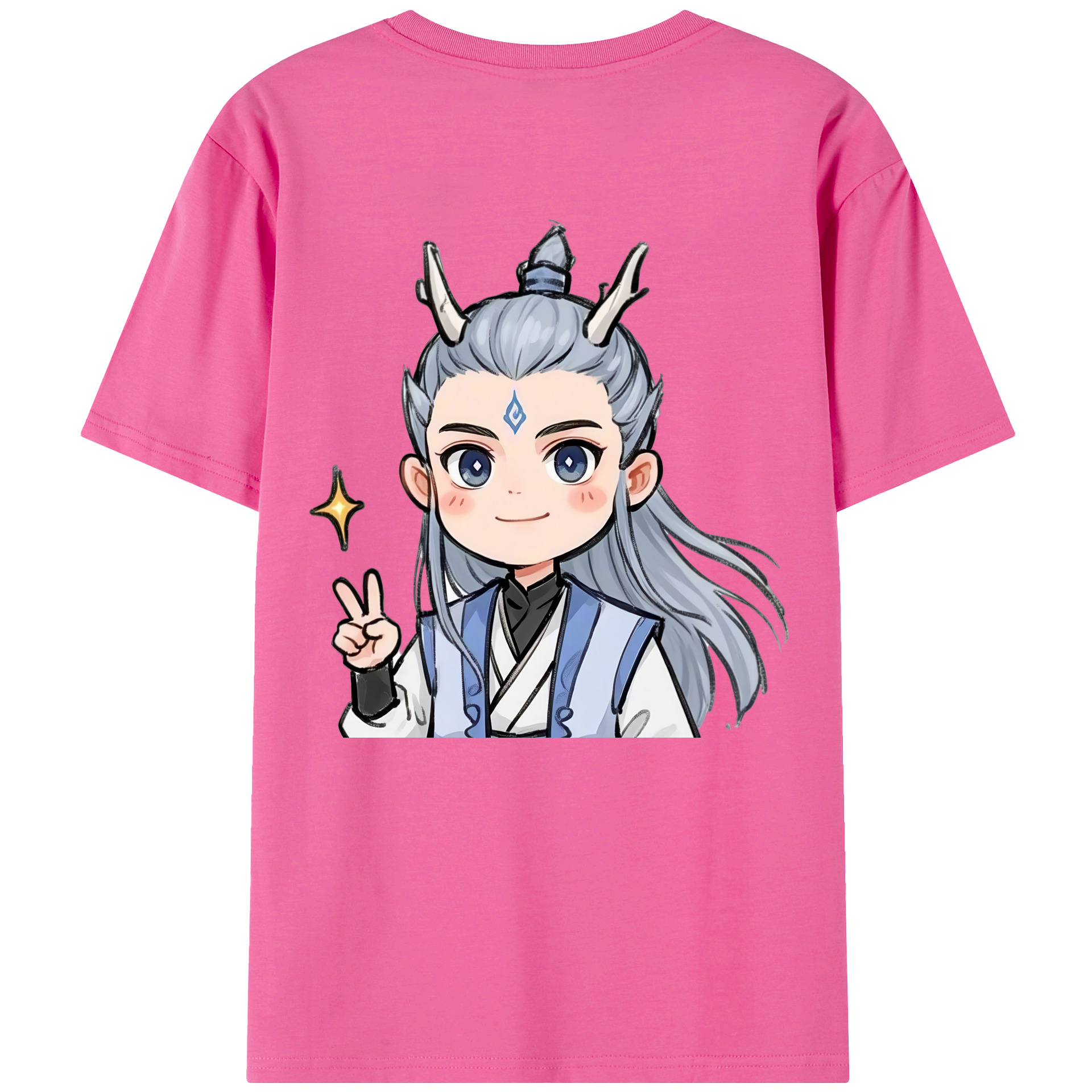 （画像用） Ne Zha 2 ナタ 魔童の大暴れ レディース半袖Tシャツ(バックプリント)
